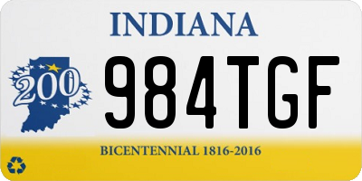 IN license plate 984TGF