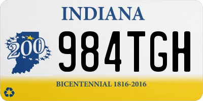 IN license plate 984TGH