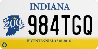 IN license plate 984TGQ