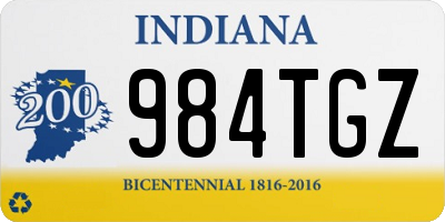 IN license plate 984TGZ