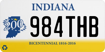 IN license plate 984THB
