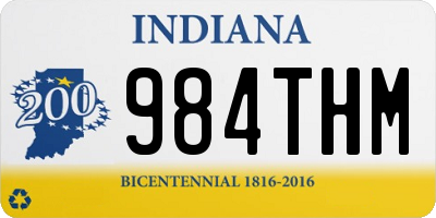 IN license plate 984THM