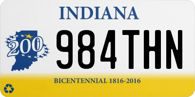 IN license plate 984THN