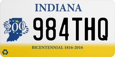 IN license plate 984THQ