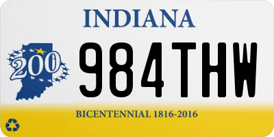 IN license plate 984THW