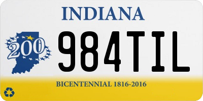 IN license plate 984TIL