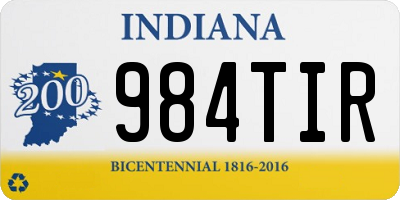 IN license plate 984TIR