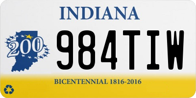 IN license plate 984TIW