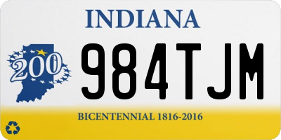 IN license plate 984TJM