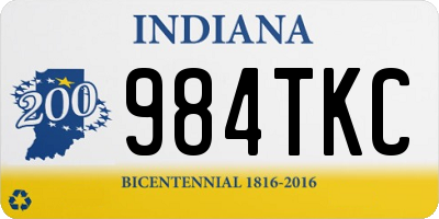 IN license plate 984TKC