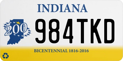 IN license plate 984TKD