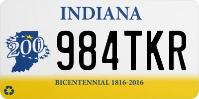 IN license plate 984TKR