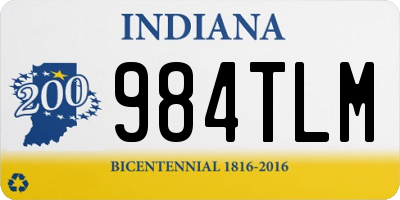IN license plate 984TLM