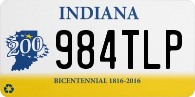 IN license plate 984TLP