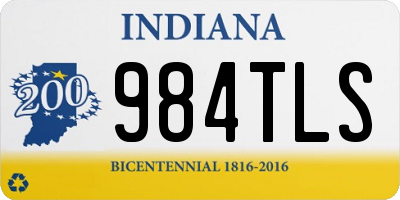 IN license plate 984TLS