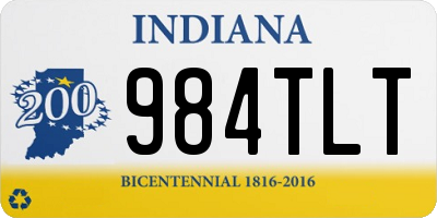 IN license plate 984TLT