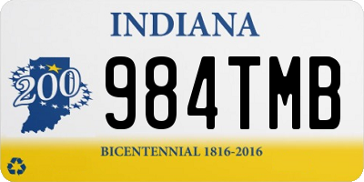 IN license plate 984TMB