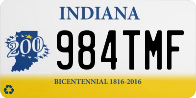 IN license plate 984TMF