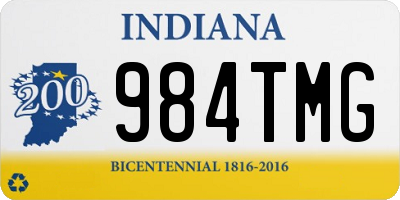 IN license plate 984TMG