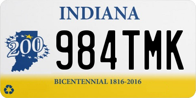 IN license plate 984TMK