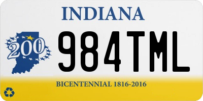 IN license plate 984TML