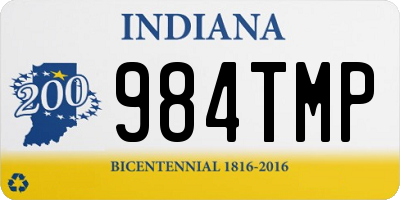 IN license plate 984TMP