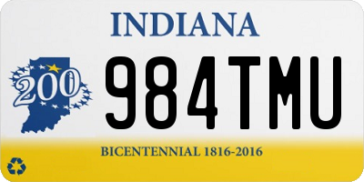 IN license plate 984TMU