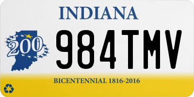 IN license plate 984TMV