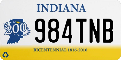 IN license plate 984TNB