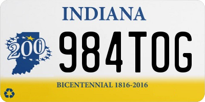 IN license plate 984TOG