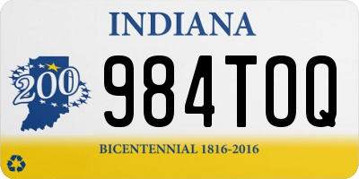 IN license plate 984TOQ