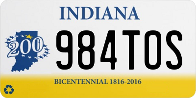 IN license plate 984TOS