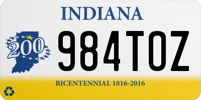 IN license plate 984TOZ