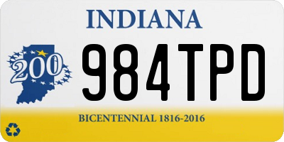 IN license plate 984TPD