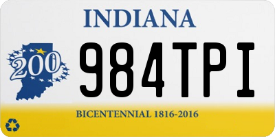 IN license plate 984TPI
