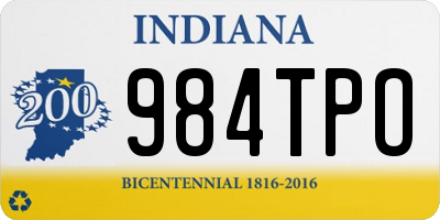 IN license plate 984TPO