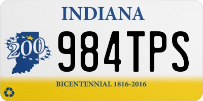 IN license plate 984TPS