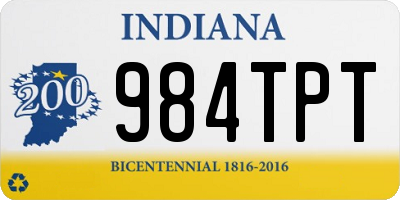 IN license plate 984TPT