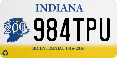 IN license plate 984TPU