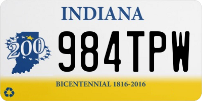 IN license plate 984TPW