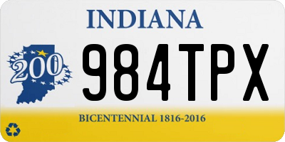 IN license plate 984TPX