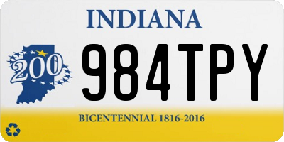 IN license plate 984TPY