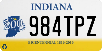 IN license plate 984TPZ