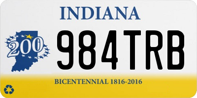 IN license plate 984TRB