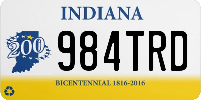 IN license plate 984TRD