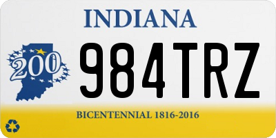 IN license plate 984TRZ