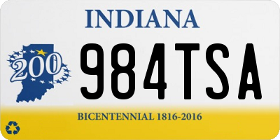 IN license plate 984TSA