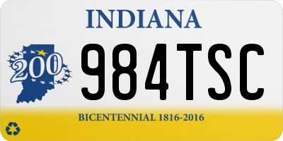 IN license plate 984TSC