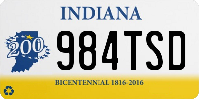 IN license plate 984TSD