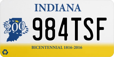 IN license plate 984TSF